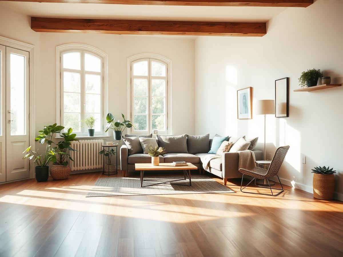 Salon lumineux d'une maison provençale traitée par Mistral 3D